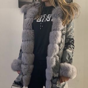 Gorgeous military fur parka